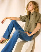 Sweet Sophistication Cropped Button-Up