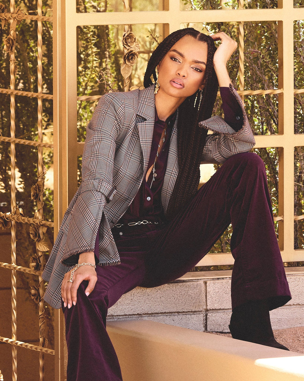 Elevated Silky Button-Up Blouse with Stretch