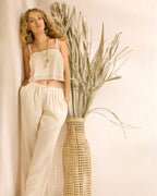 Summer Essential Contrast Seam Sleeveless Top