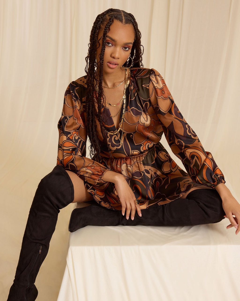 Silk Luxury Bohemian Elegance Dress