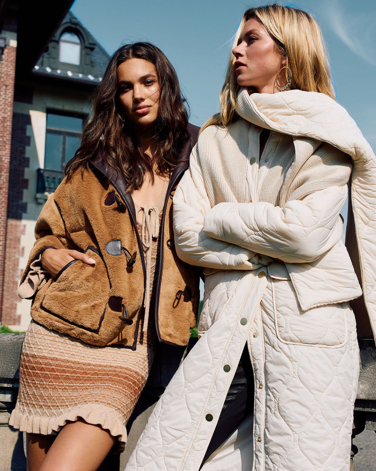 Removable Scarf Long Puffer