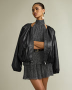 Sustainable Lamb Leather Bomber Jacket