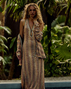 Dramatic Chevron Sequins Dress