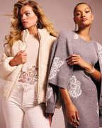 Textured Cable-Knit Puffer Coat for Layering