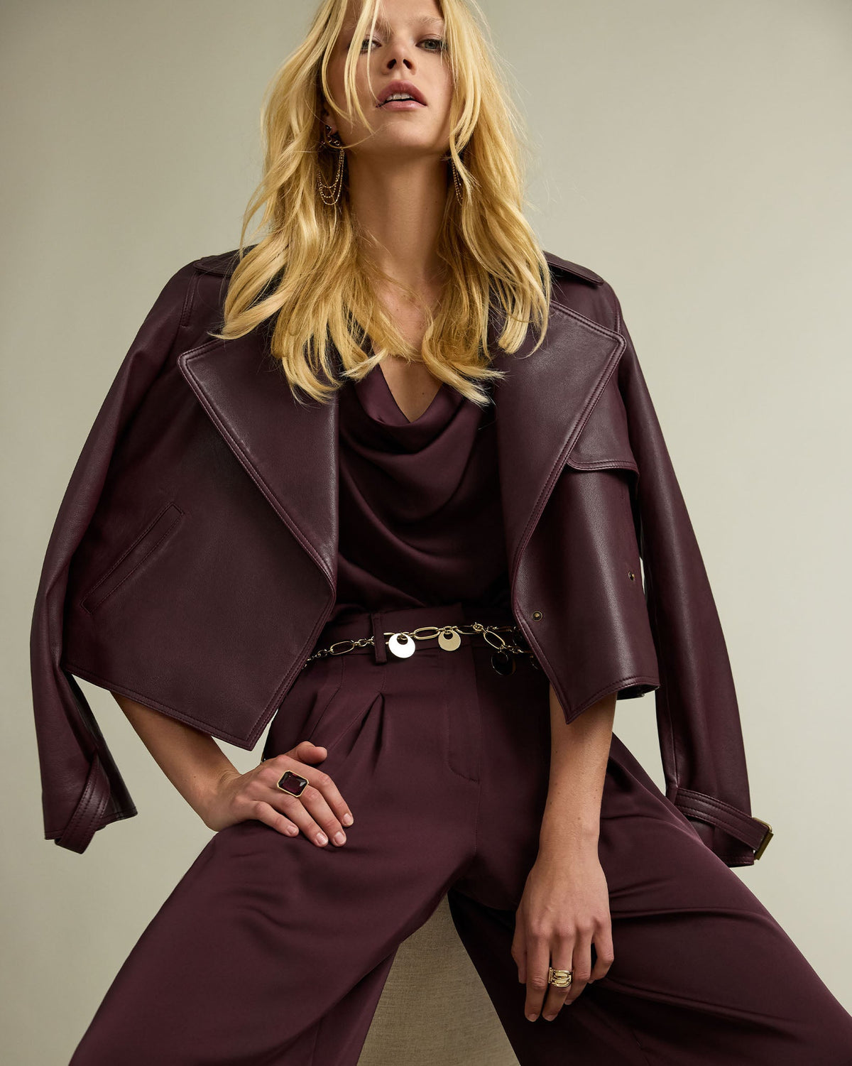 Sustainable Lamb Leather Moto Jacket