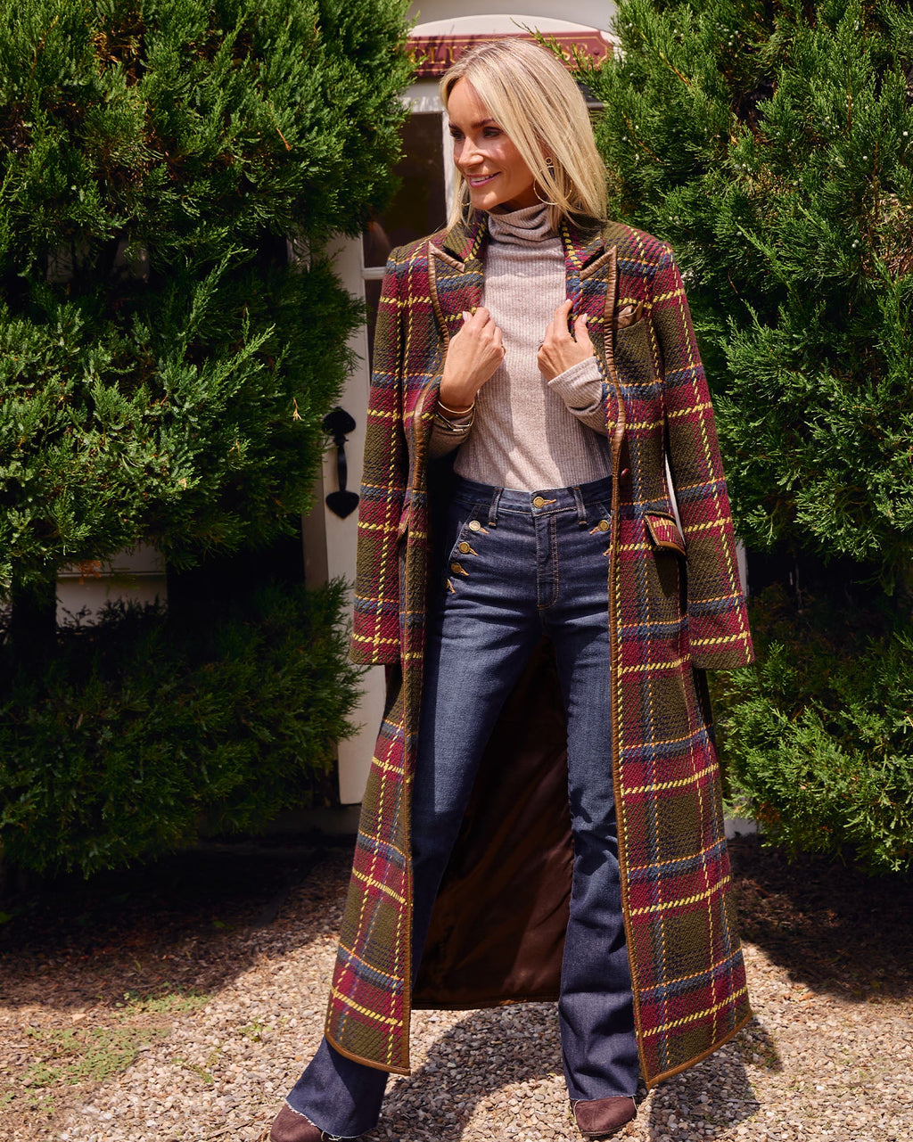 Commuter Plaid-Leather Jacket