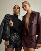 Sustainable Lamb Leather Bomber Jacket