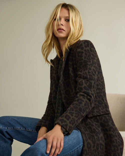 Commanding Presence Animal Print Wool Jacket