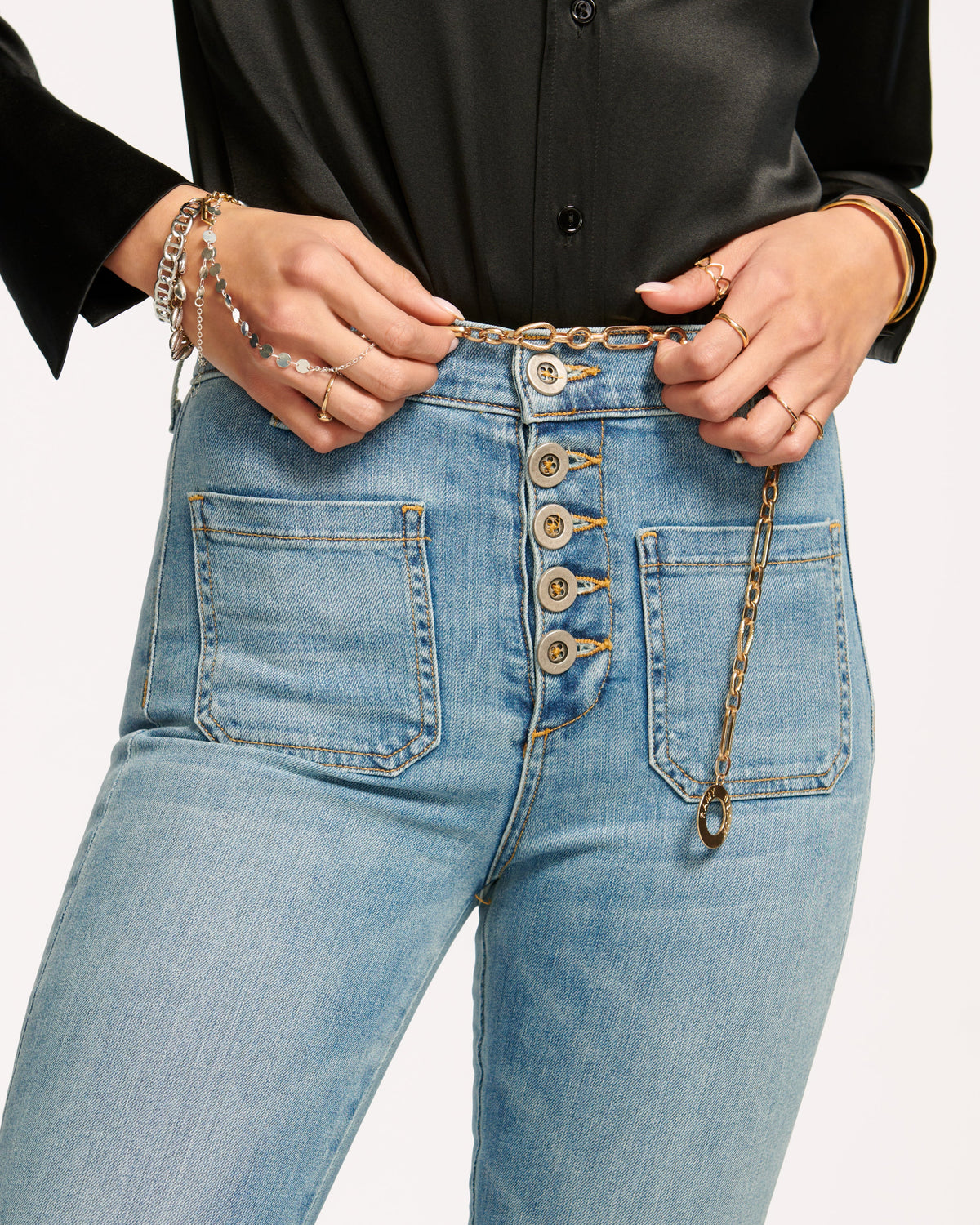 Retro Disco Stretch Flare Jeans