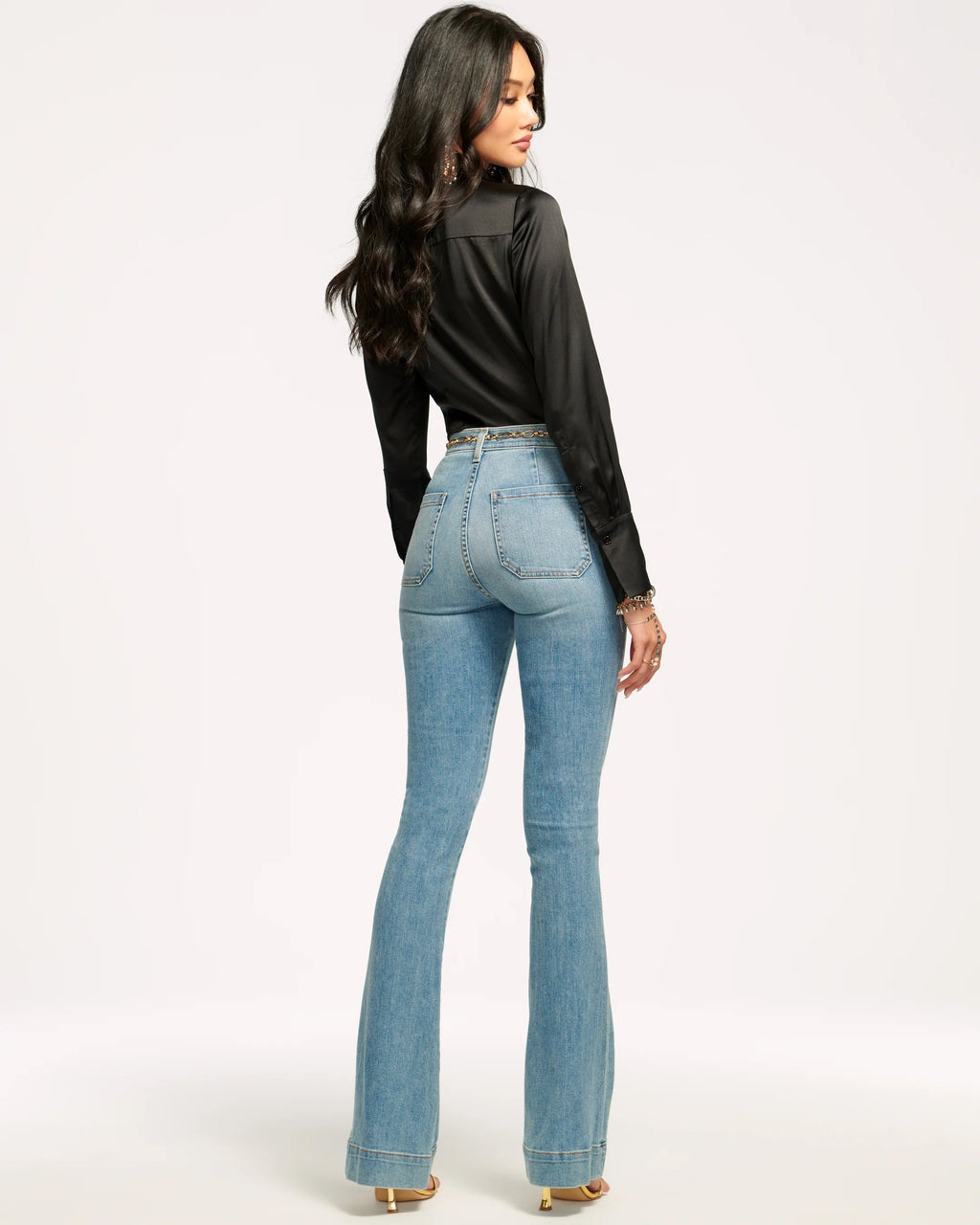 Retro Disco Stretch Flare Jeans