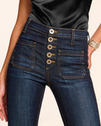 Retro Disco Stretch Flare Jeans
