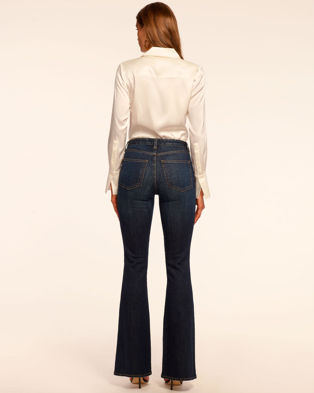 Sailor-Button Slim-Fit Flare Jean for Effortless Length