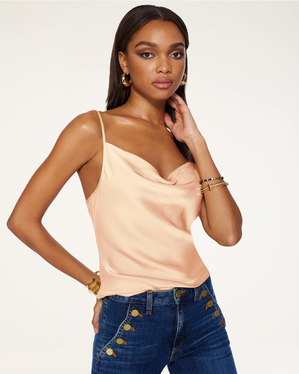 Copper Adjustable Straps Satin Top