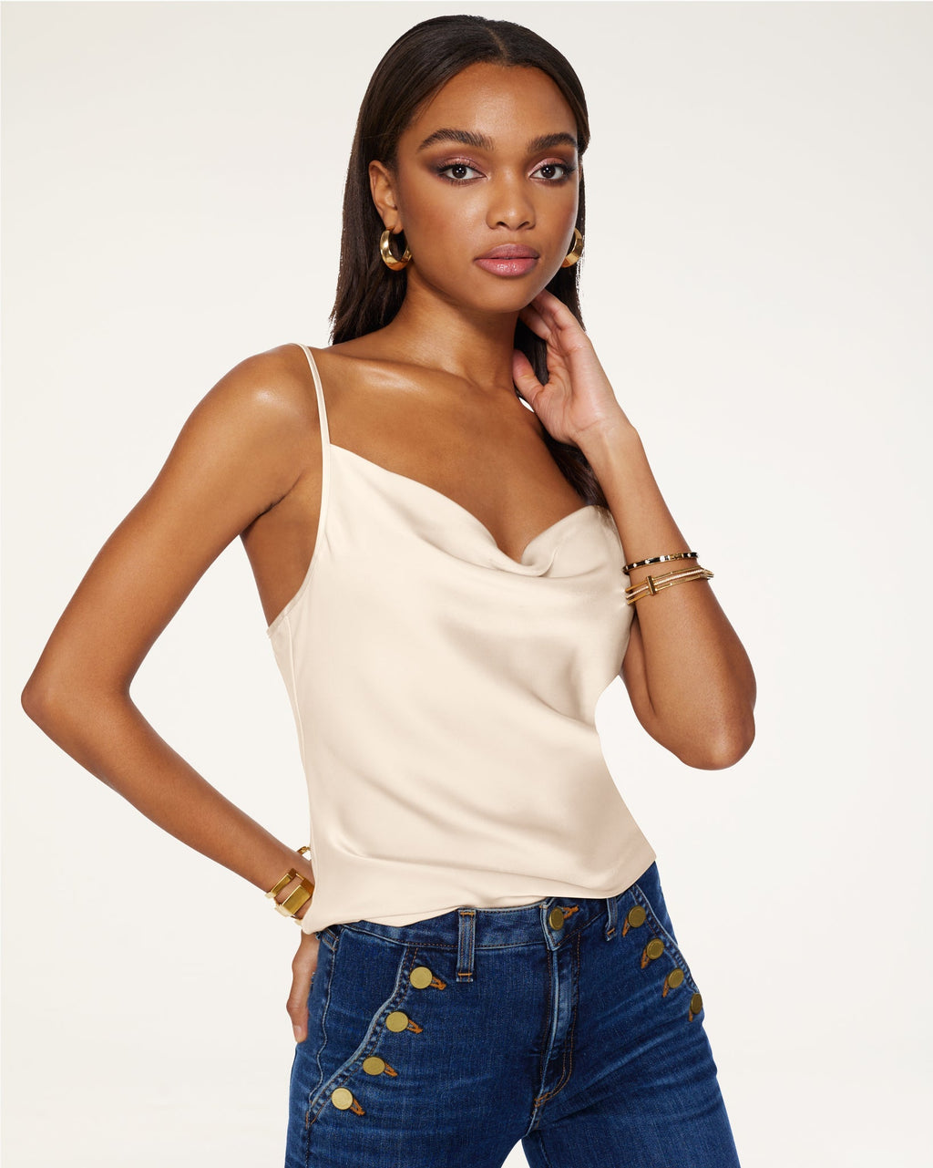 Copper Adjustable Straps Satin Top