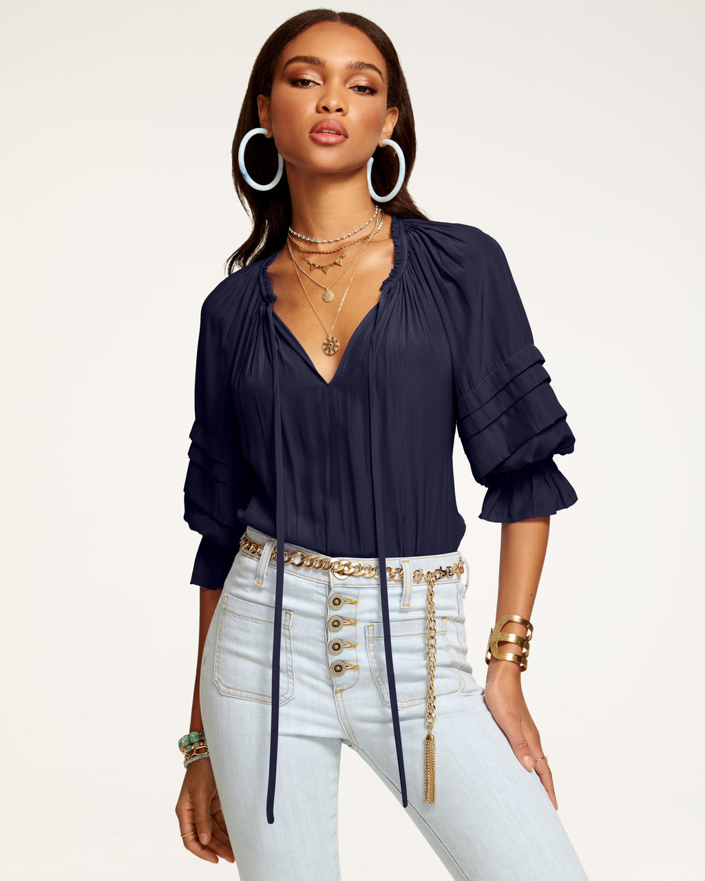 ‌Countless Ways to Style Bohemian Tiered Sleeve Top