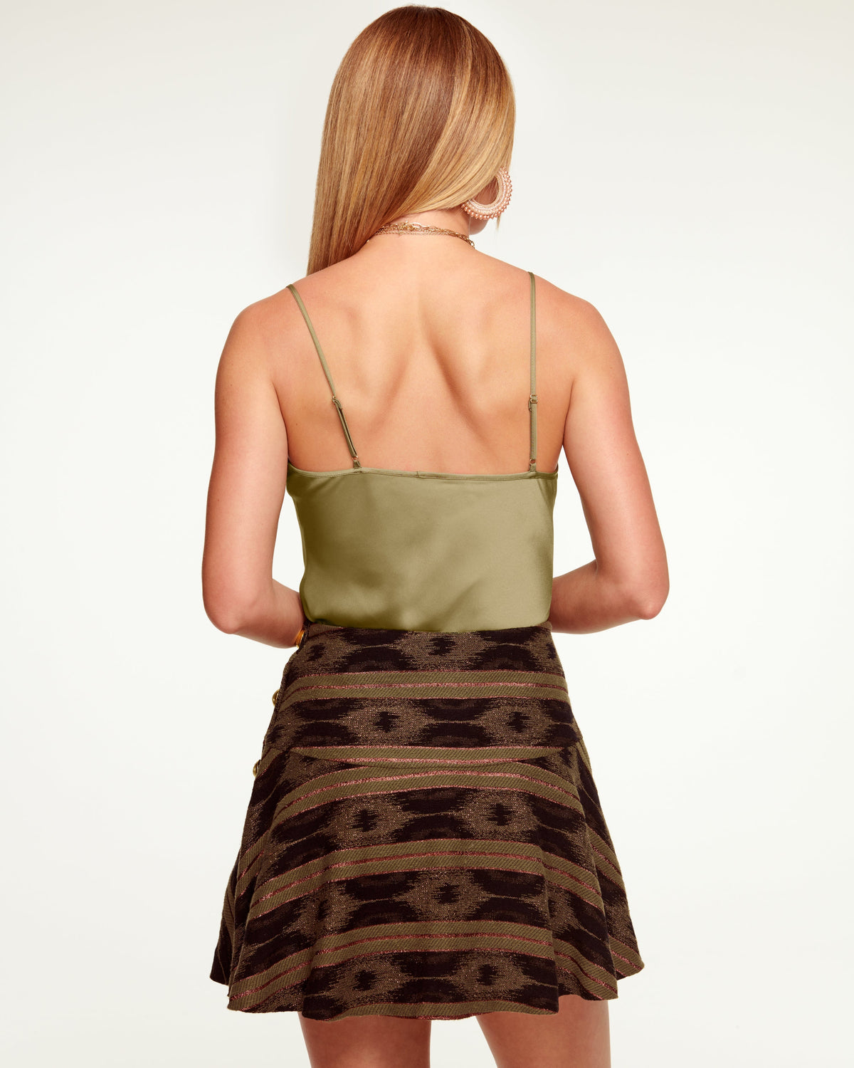 Copper Adjustable Straps Satin Top