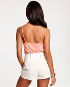 Copper Adjustable Straps Satin Top
