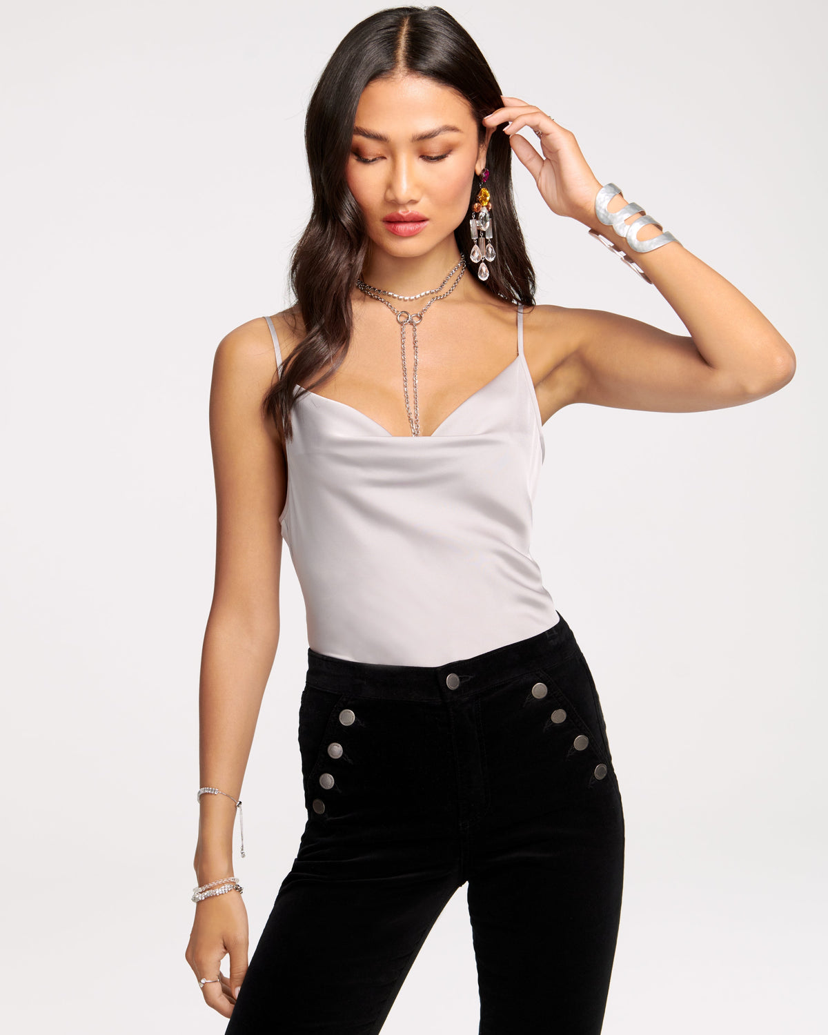 Copper Adjustable Straps Satin Top