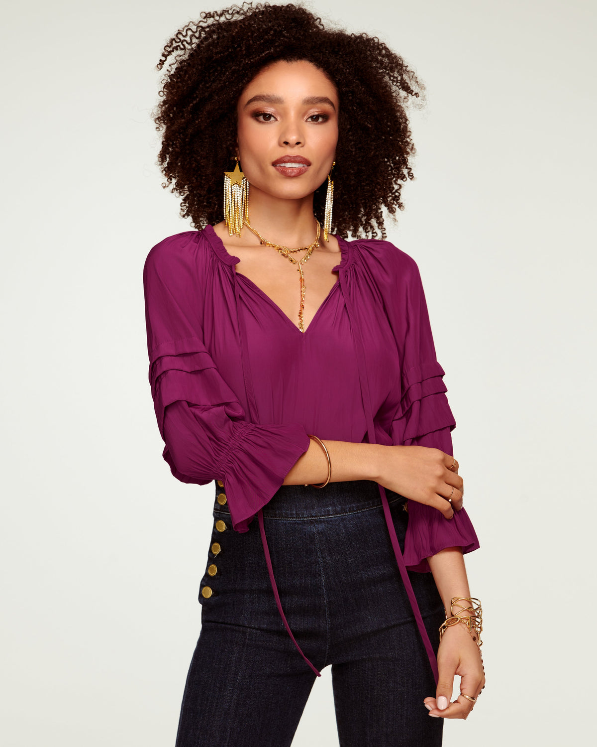 ‌Countless Ways to Style Bohemian Tiered Sleeve Top