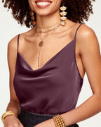 Copper Adjustable Straps Satin Top