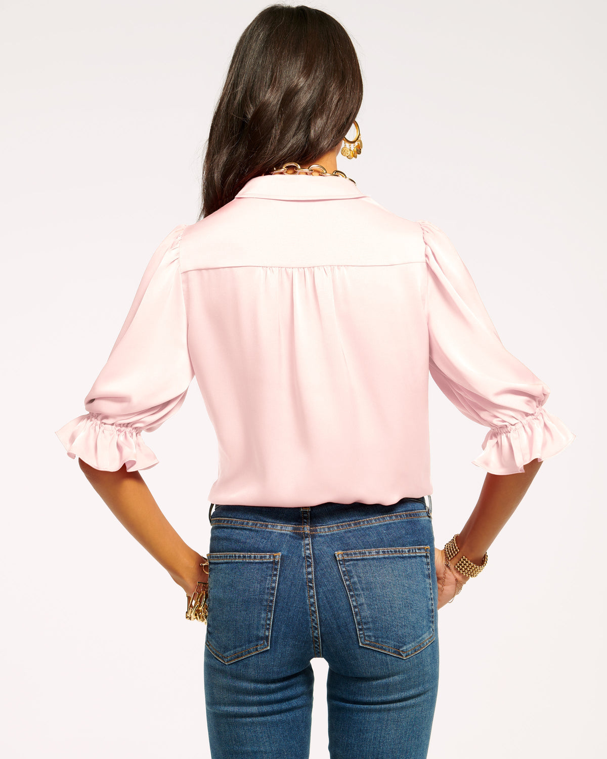 High Collar Satin Bodysuit for Date Night
