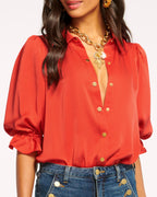 High Collar Satin Bodysuit for Date Night