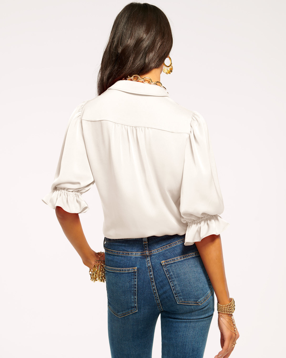 High Collar Satin Bodysuit for Date Night
