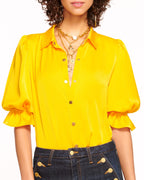 High Collar Satin Bodysuit for Date Night