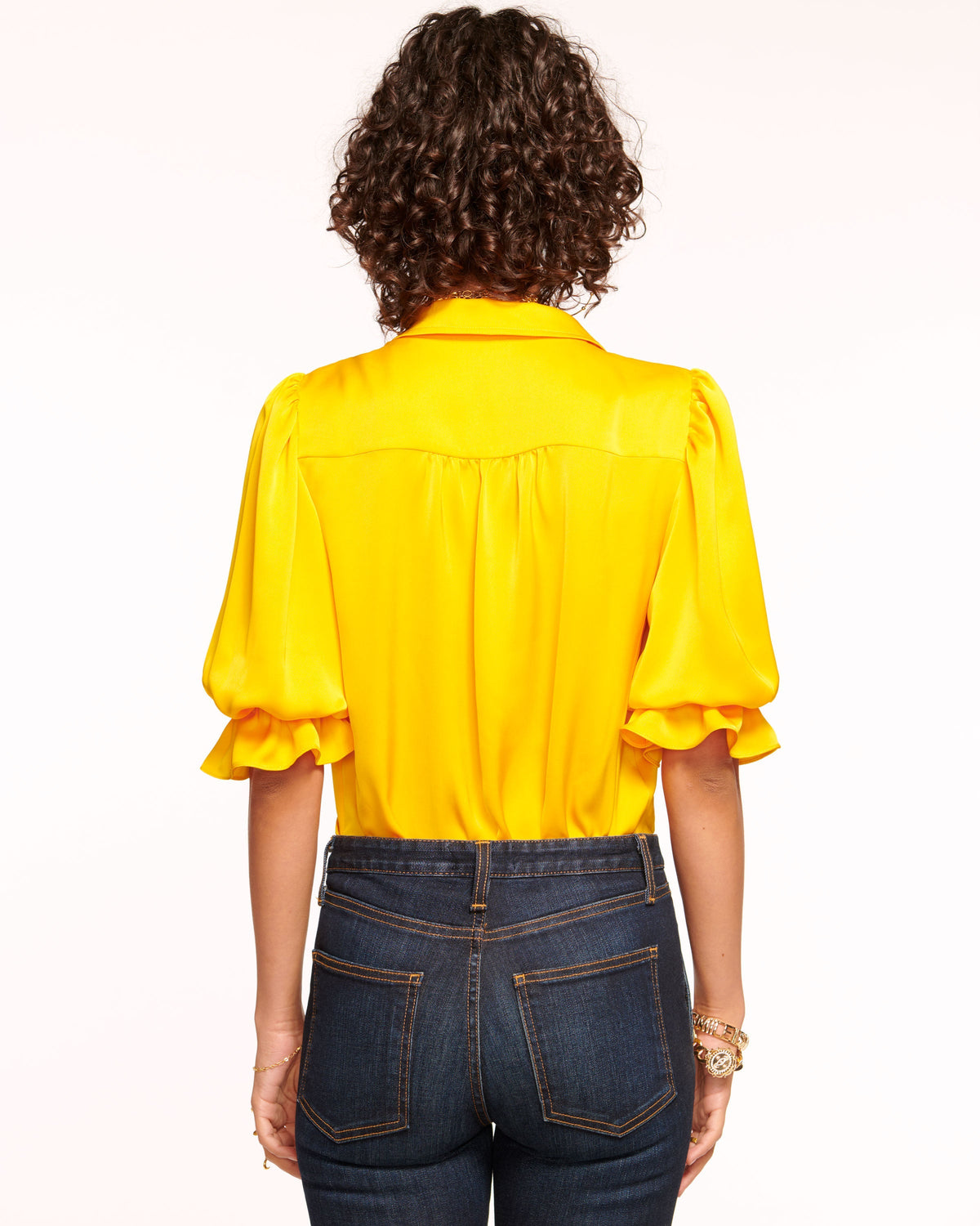 High Collar Satin Bodysuit for Date Night