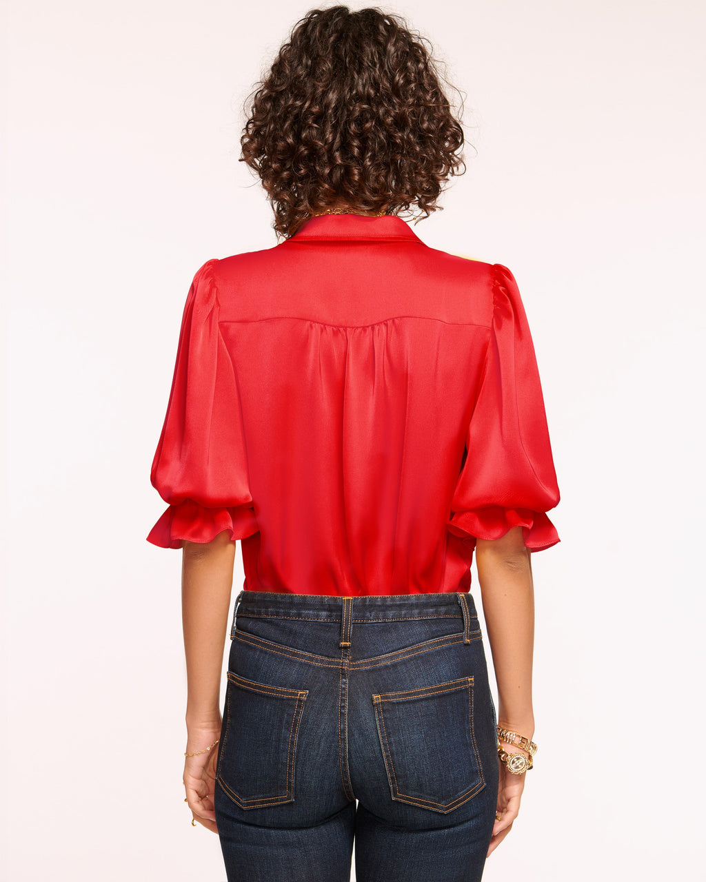 High Collar Satin Bodysuit for Date Night