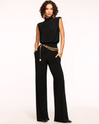 High-Neck Sleeveless Jumpsuit