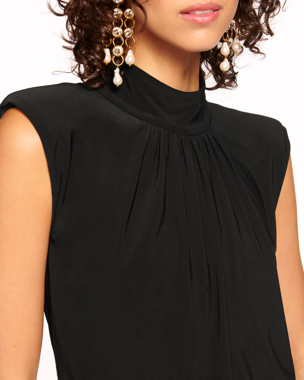 High-Neck Sleeveless Jumpsuit