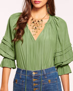 ‌Countless Ways to Style Bohemian Tiered Sleeve Top