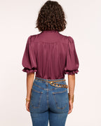 High Collar Satin Bodysuit for Date Night