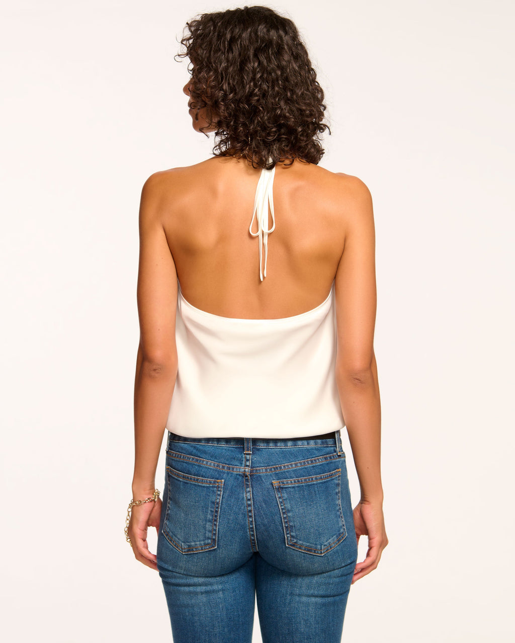 Satin Cowl Halter Top