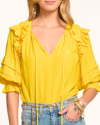 Feminine Drama Ruffle Blouse