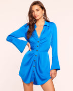 Alluring Ruched Satin Evening Dress