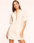 Short Sleeve Denim Mini Shift Dress