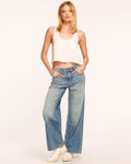 ‌Low-Rise Relaxed Denim for Sneaker Showcase