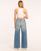 ‌Low-Rise Relaxed Denim for Sneaker Showcase