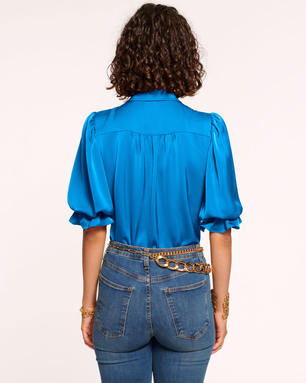 High Collar Satin Bodysuit for Date Night