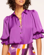 High Collar Satin Bodysuit for Date Night