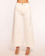 High-Waisted Wide Leg Crop Jeans