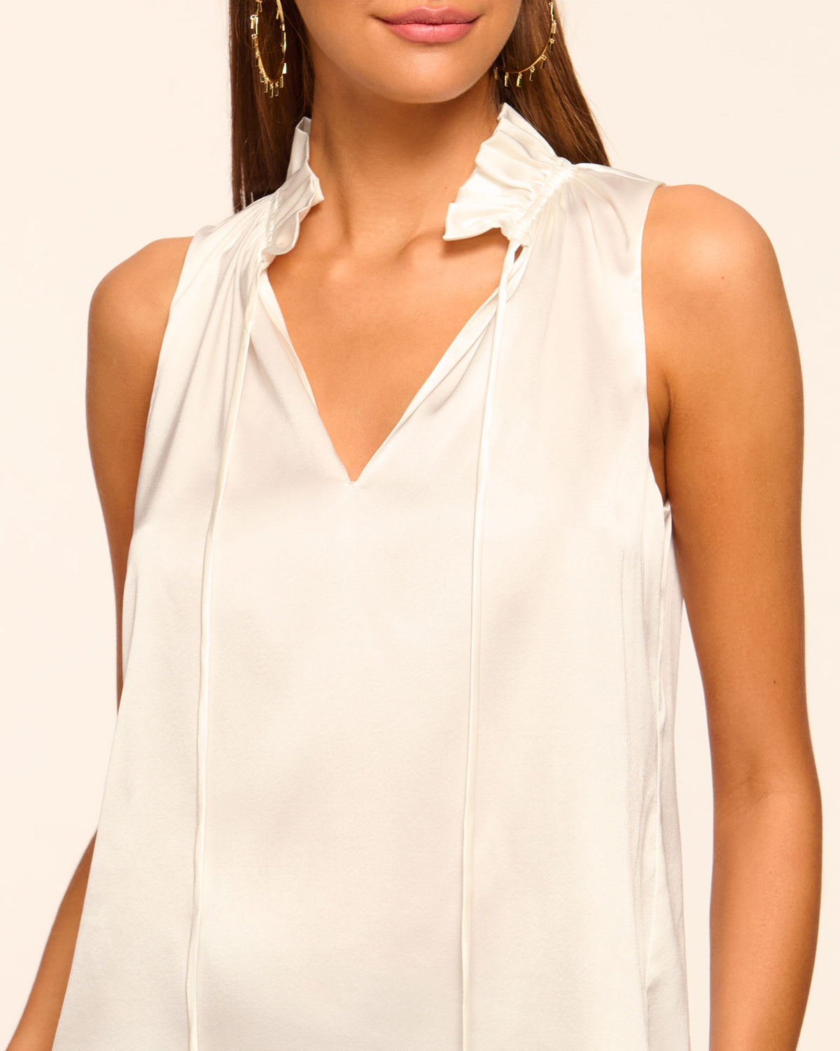 Non-Banded Sleeveless Tie-Detail Top