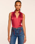 Non-Banded Sleeveless Tie-Detail Top