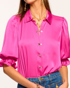 High Collar Satin Bodysuit for Date Night