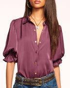 High Collar Satin Bodysuit for Date Night