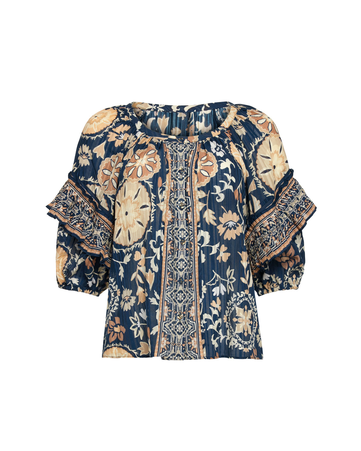 Summer Ruffle Print Day-Night Top
