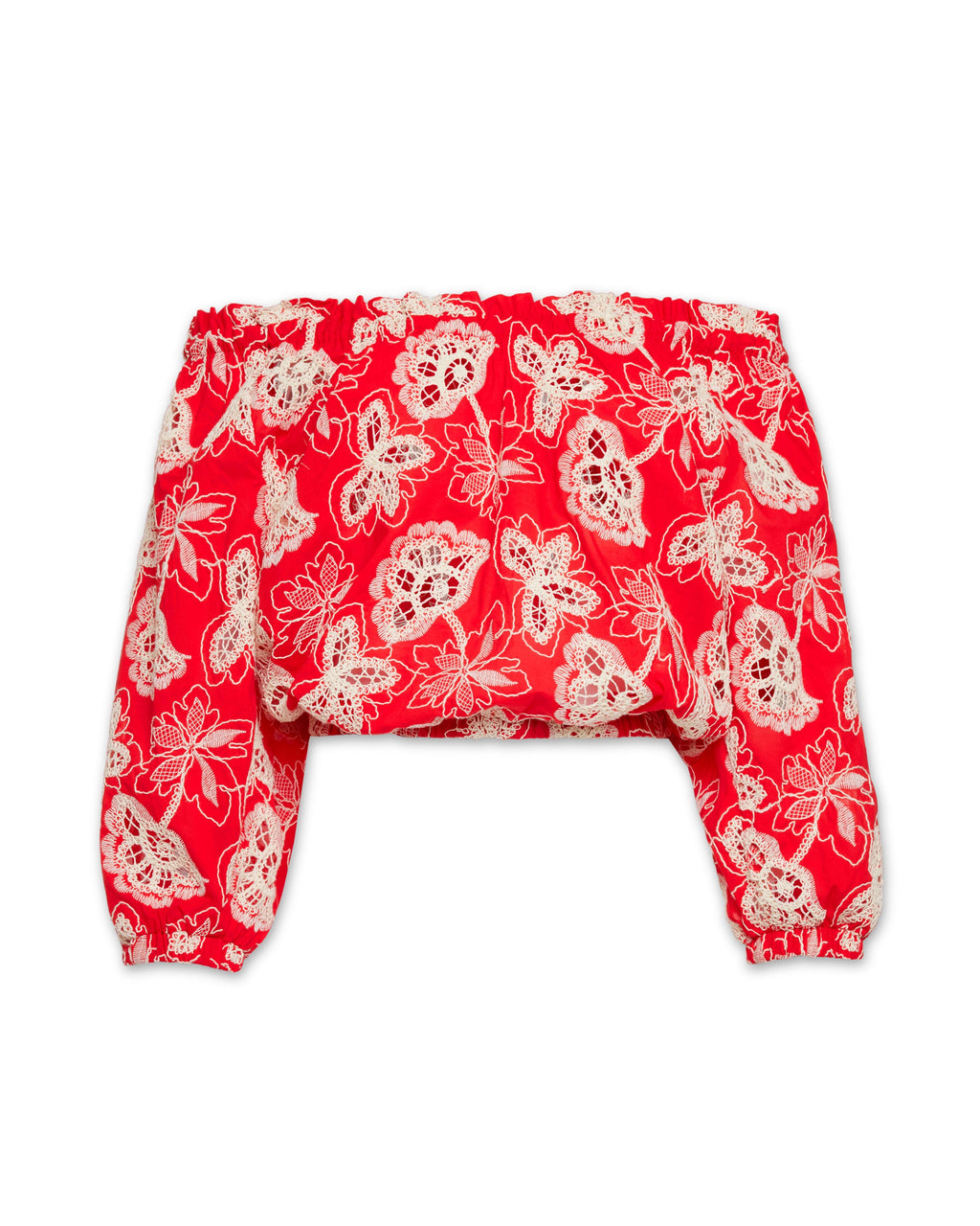 Comfortable Off-Shoulder Embroidered Top