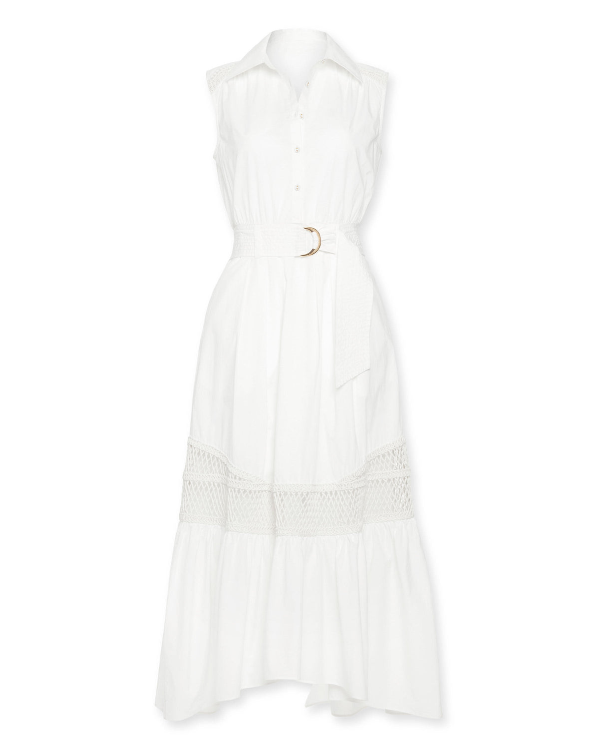 Button-Down Cutout Edge Dress‌